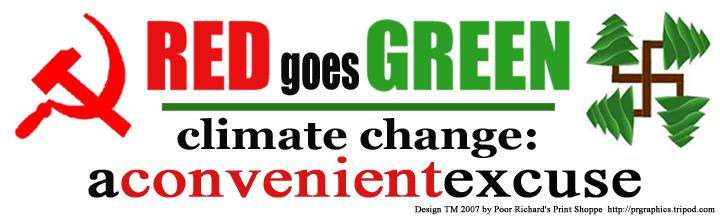 Red Goes Green - climate change: a convenient excuse (Treestika version)